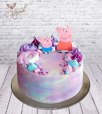 Торт Свинка Пеппа | Decorated #cake Peppa Pig. Аппликация из мастики на  торте - YouTube