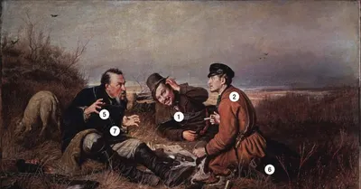 Охотники на привале. Купить работы автора – Богачев Петр Никифорович