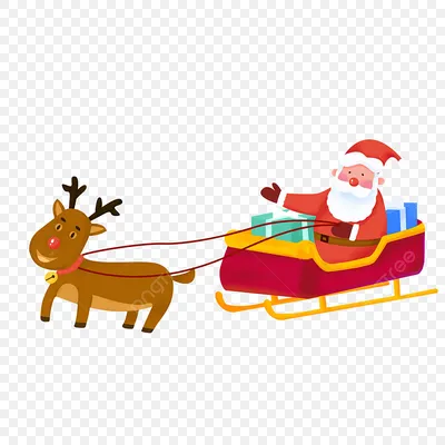 Мультяшный Санта-Клаус в санях с оленями 3D Модель $129 - .fbx .max .obj -  Free3D