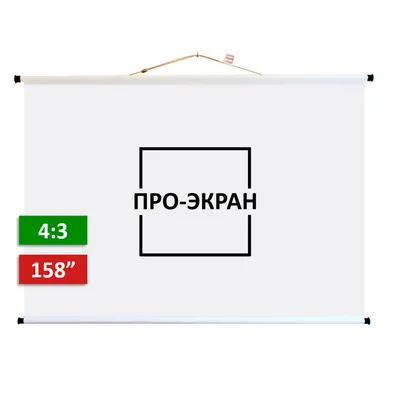 Купить Экран для проектора ПРО-ЭКРАН 320 на 240 см (4:3), 158 дюймов в