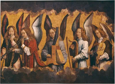 File:Hans Memling - Music-Making Angels - KMSKA 780.jpg - Wikimedia Commons