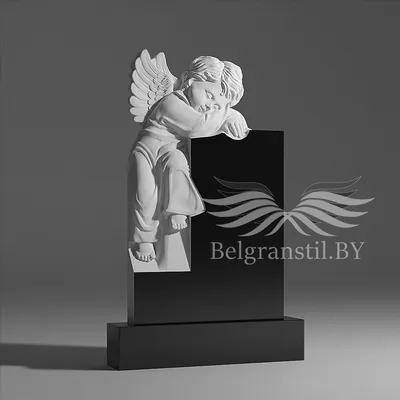 Памятник белый ангел - Скульптура из мрамора