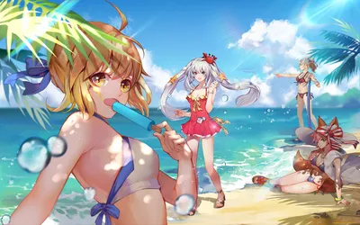 текна в стиле аниме, на пляже... - Винкс - YouLoveIt.ru