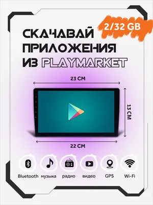 Купить Hippcron Автомобильный плеер Монитор CarPlay Android Авто  Мультимедийный плеер 7-дюймовый портативный сенсорный экран Встроенные  динамики | Joom