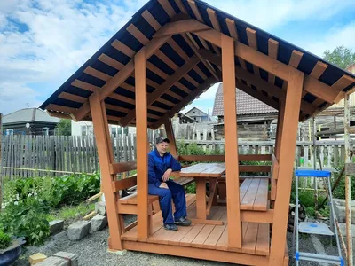Купить японскую беседку 3*4 для дачи недорого фото и цены в Москве