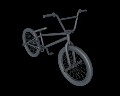 Серый с фиолетовыми ручками bmx велосипед на сером фоне - обои на рабочий  стол