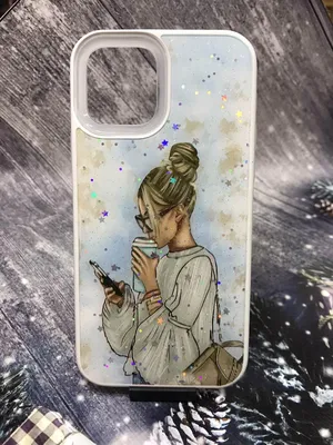 Силиконовый чехол с принтом на iPhone 12/12 Pro Девушка с телефоном  (ID#1328801770), цена: 245 ₴, купить на Prom.ua