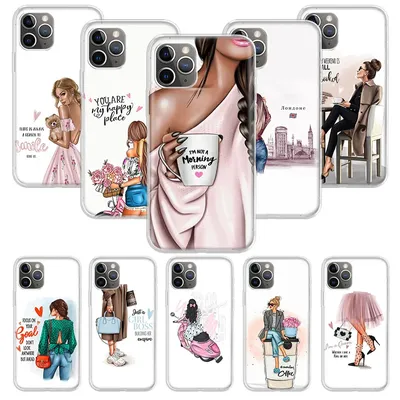 Чехол с изображением девушки для iPhone | AliExpress