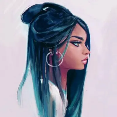 Красивые нарисованные девушки (60 картинок) 🌟