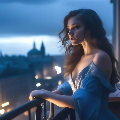 Девушка на балконе / фото