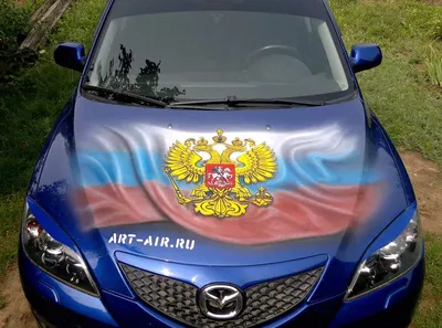 Аэрография на капоте автомобиля Toyota | Японский дракон