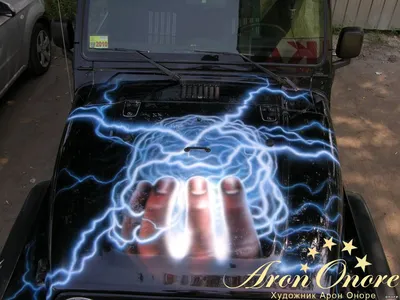 Аэрография на капоте авто – Студия аэрографии MC-Motors