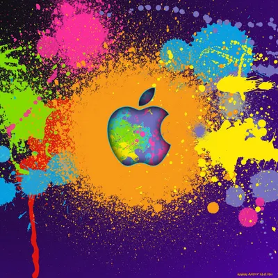 Обои Компьютеры Apple, обои для рабочего стола, фотографии компьютеры,  apple, пятна, брызги, краски, логотип, яблоко, кляксы Обои для рабочего  стола, скачать обои картинки заставки на рабочий стол.