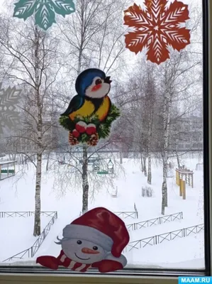 Зимние рисунки для детей с помощью карандашей и красок.