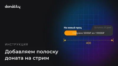 Полоска цели для донатов на стриме | Donatty