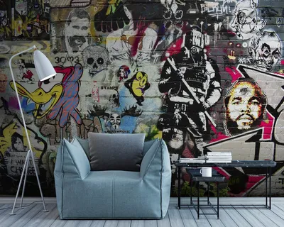 Фотообои Граффити на стене u12434 купить в Украине | Интернет-магазин  Walldeco.ua