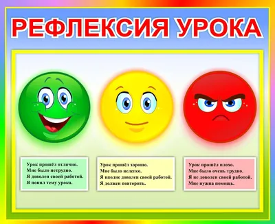 Купить Стенд Рефлексия для начальной школы 500*410 мм 📄 с доставкой по  Беларуси | интернет-магазин Stendy.by