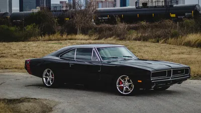 Обои на рабочий стол Dodge Charger 1969 возле здания, обои для рабочего  стола, скачать обои, обои бесплатно