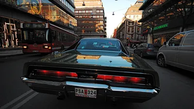 Обои на рабочий стол Капот машины Dodge Charger Rt 1969, обои для рабочего  стола, скачать обои, обои бесплатно