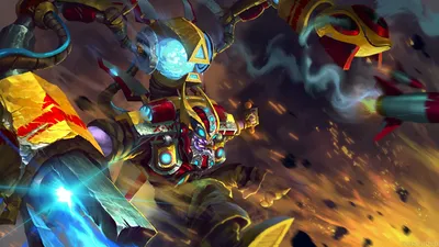 Обои на рабочий стол Lina / Лина из игры Dota2, by dionmark, обои для рабочего  стола, скачать обои, обои бесплатно