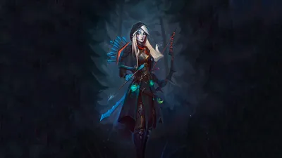 Обои dota 2, dazzle, дазл, магия, жрец, астрал, колдун, посох на рабочий  стол