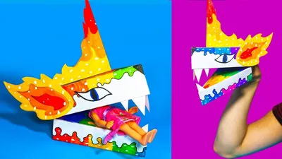 Дракон на руку из бумаги как в Тик Ток | Paper dragon on hand from Tik Tok  | Dragon puppet, Crafts, Dragon