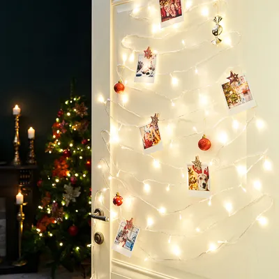 Рождественские Огни Изолированы На Прозрачном Фоне Xmas Светящиеся Гирлянды  Иллюстрация Вектора — стоковая векторная графика и другие изображения на  тему Световая гирлянда - iStock