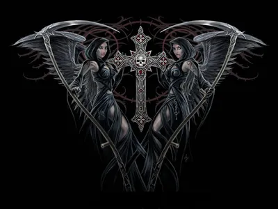 Обои для рабочего стола Черепа Готика Фэнтези Фантастика 1366x768