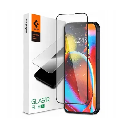 Защитное стекло Spigen Glass tR Slim HD для iPhone 13 Pro Max Black  (AGL03383) - купить по цене 859 ₴ в Киеве / Украине. Оригинальный товар с  гарантией качества.