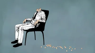 Обои человек, стул, иллюзии, фантазии картинки на рабочий стол, фото  скачать бесплатно