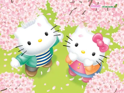Hello Kitty, Стена, Неон, Свечение (7680x4320) - обои для рабочего стола