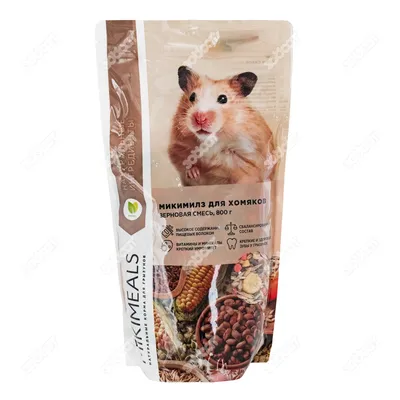 Корм для хомяков, зерновая смесь, 800 г. MIKIMEALS. купить в Новосибирске с  доставкой в интернет-магазине ЗооСАТ