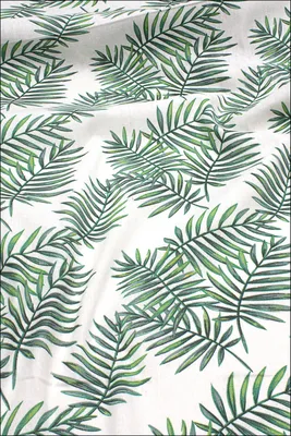 Ткани и трикотаж SewingLove.ru - Кулир хб Листья пальмы
