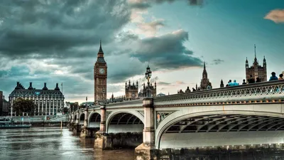 Обои на рабочий стол England, UK, London, St Pauls Cathedral / Англия,  Лондон, лето, собор Святого Павла после дождя, обои для рабочего стола,  скачать обои, обои бесплатно