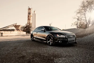 Обои Audi, машины, солнце, tuning, завод, щебень, авто, s5, тюнинг для рабочего  стола, картинки Автомобили на рабочий стол