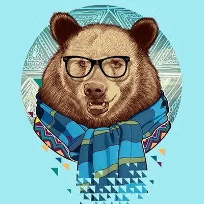 MERAGOR | Медведь на фоне флага на аву скачать