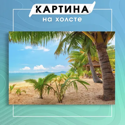 Картина на холсте Природа Море Пальмы 8 40х60 см - купить по низкой цене в  интернет-магазине OZON (1013630132)