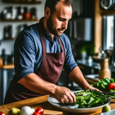 Деловой мужчина на кухне с ноутбуком Stock Photo | Adobe Stock