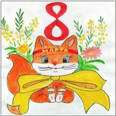 Картинки для срисовки на 8 марта