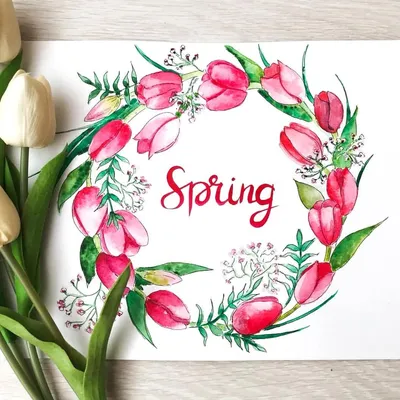 How to draw flowers on March 8 | Easy drawing tulips | Yulka's drawings for  sketching - YouTube