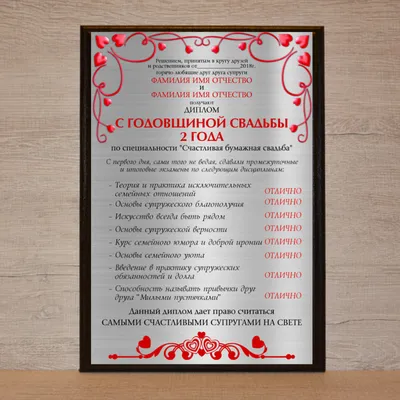 Бумажная свадьба - вторая годовщина семьи. | 1001 event | Дзен