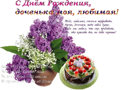 С днём рождения дочери для мамы - Happypik | Открытки, С днем рождения,  Поздравительные открытки