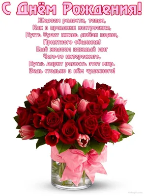 Шарики и красивое пожелание на День рождения