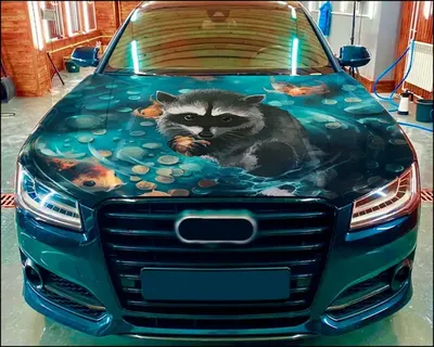 ᐉ Наклейка на капот авто 3D Tuning Studio Дракон В 880х680х0,060 мм (6409)