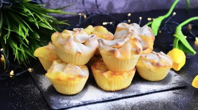 Кексы на рисовой муке с банановой начинкой и шоколадным кремом - рецепт  автора Ктюша