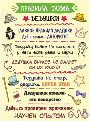 Интерьерный магнит на холодильник с панно - мотиватором \"Правила дома  дедушки\"/ подарок - сувенир/ 15x20 см pm43- - купить по выгодной цене в  интернет-магазине OZON (794059195)