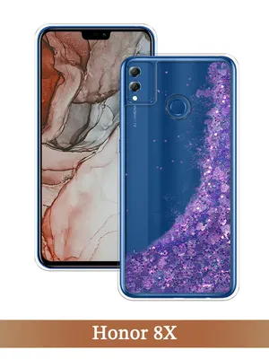 Жидкий переливающийся чехол с блестками на Honor 8X / Хонор 8Х - купить с  доставкой по выгодным ценам в интернет-магазине OZON (448951541)