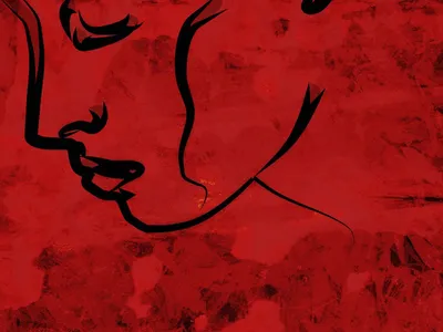 Сумасшедший красный человек на красном фоне. Рисунок в трико, охватывающие  все тело. Стоковое Изображение - изображение насчитывающей незримо, герой:  213158195