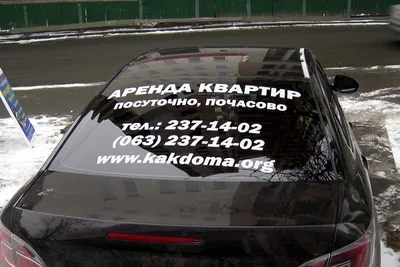 Наклейки на заднее стекло с перфорацией в рекламном агентстве Колорит