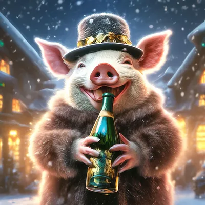 С новым 2019 годом! Год Свиньи!, качественные новогодние обои для рабочего  стола, картинки, фото 1920x1200